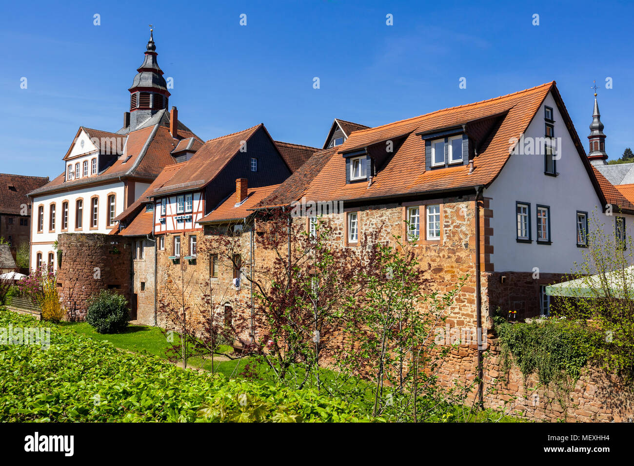 Centre-ville historique de Büdingen, Hesse, Germany, Europe Banque D'Images