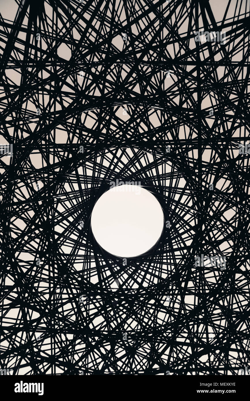 Schéma réseau cercle concentrique avec image de fond Banque D'Images