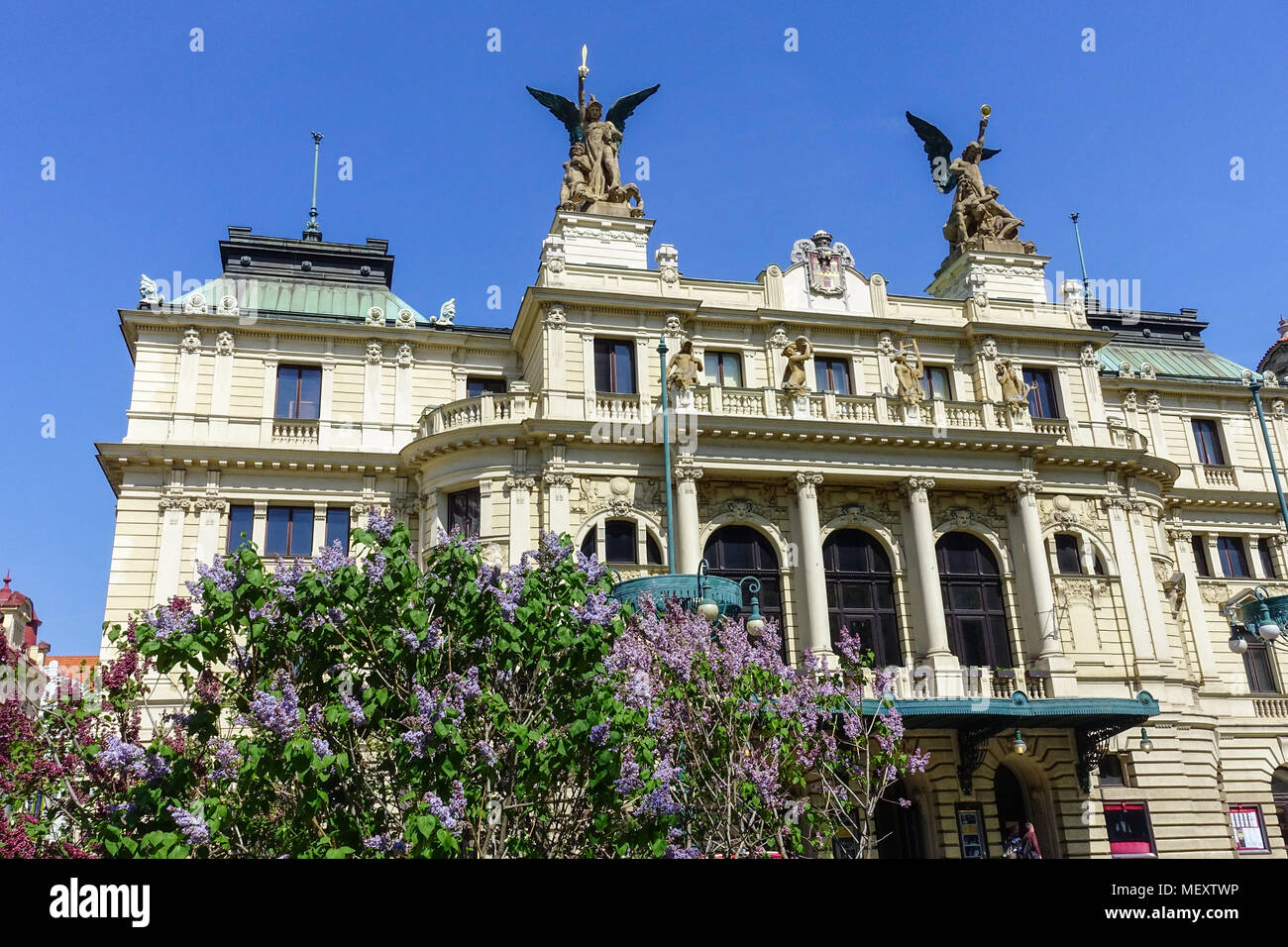 Théâtre de Vinohrady, à Prague, République Tchèque Banque D'Images