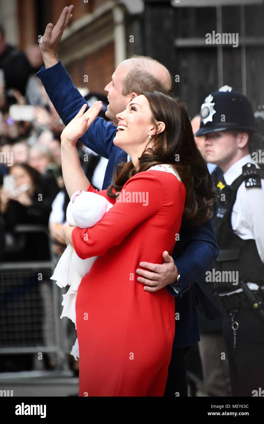 Nouveau Royal Baby with parents Banque D'Images