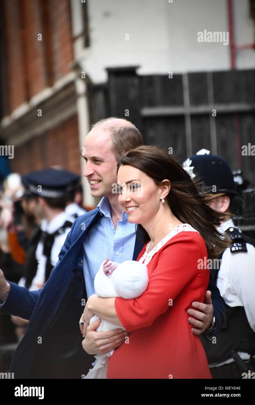 Nouveau Royal Baby with parents Banque D'Images