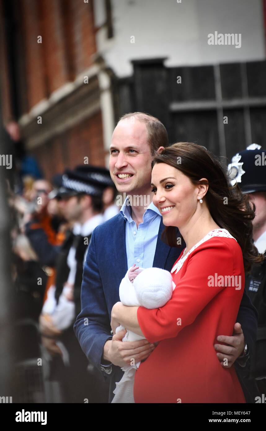 Nouveau Royal Baby with parents Banque D'Images