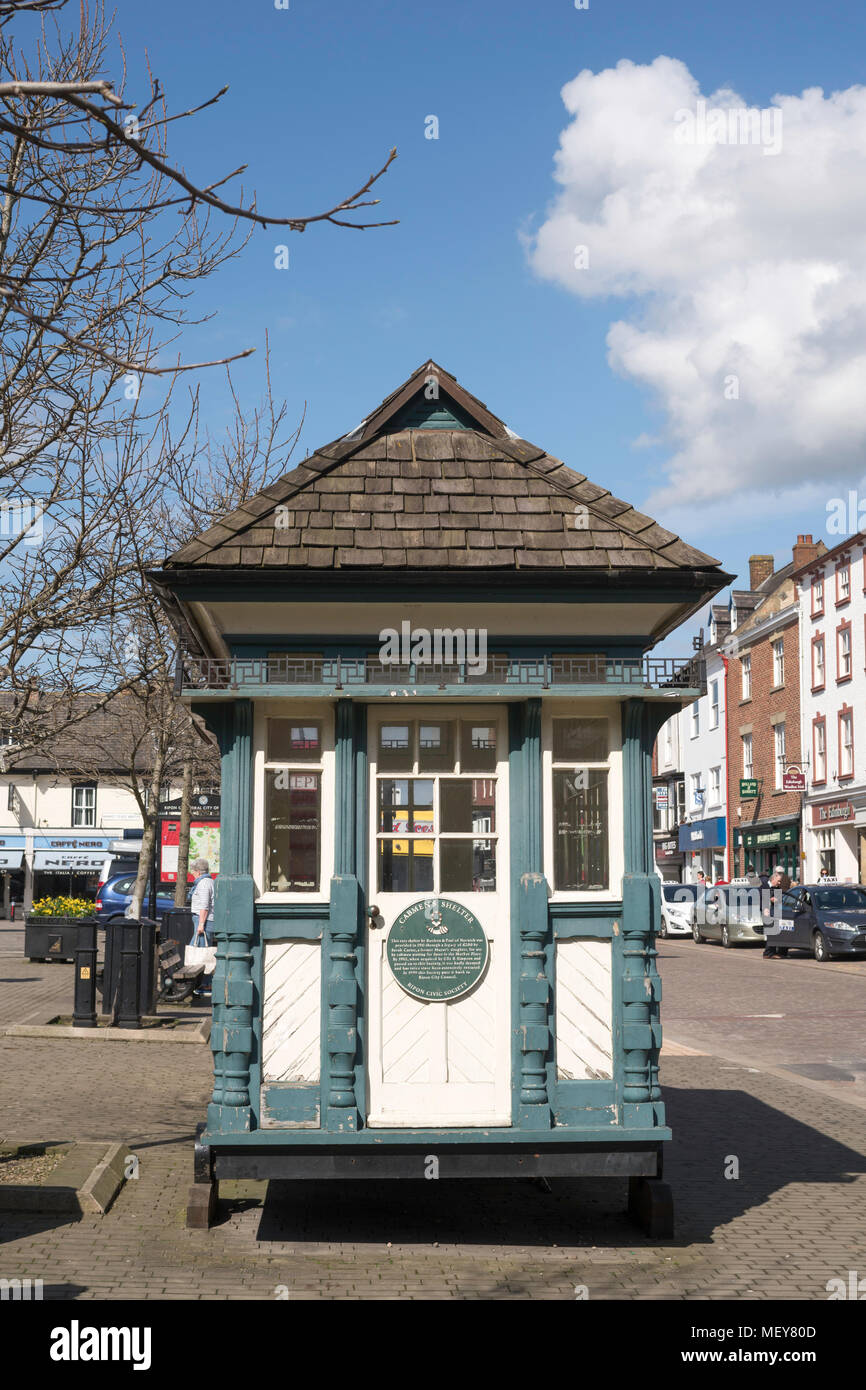 Le 1911 vintage Cabmen's shelter, Place du marché de Ripon, North Yorkshire, England, UK Banque D'Images