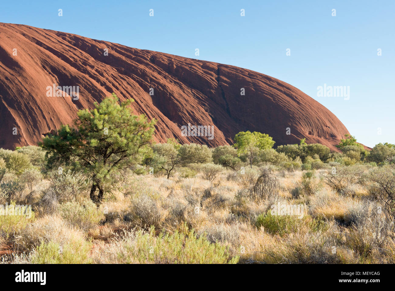 Des couches sédimentaires visibles dans la roche d'Uluru (Ayers Rock