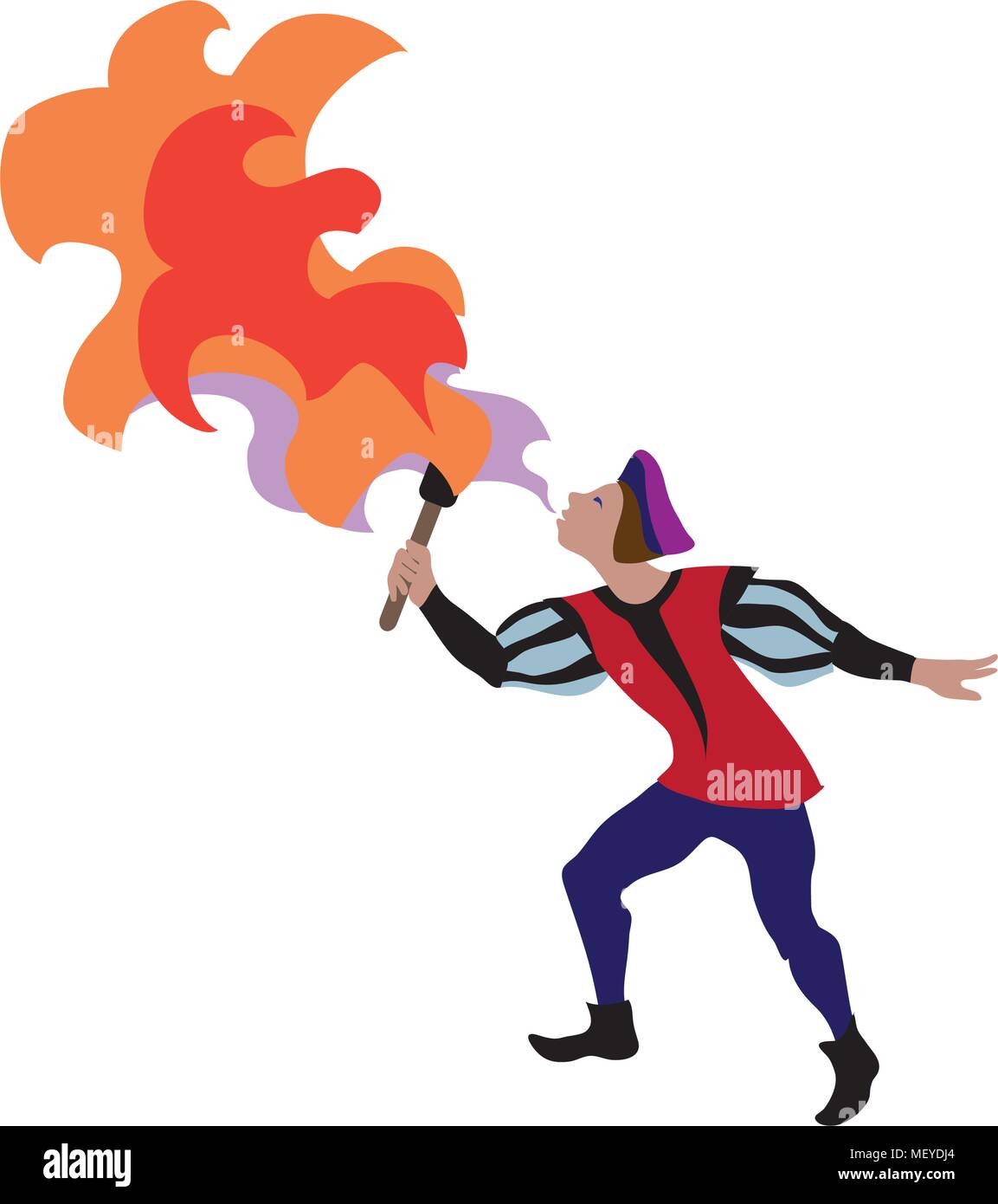 Cracheur De Feu Banque d'images vectorielles Alamy — free download