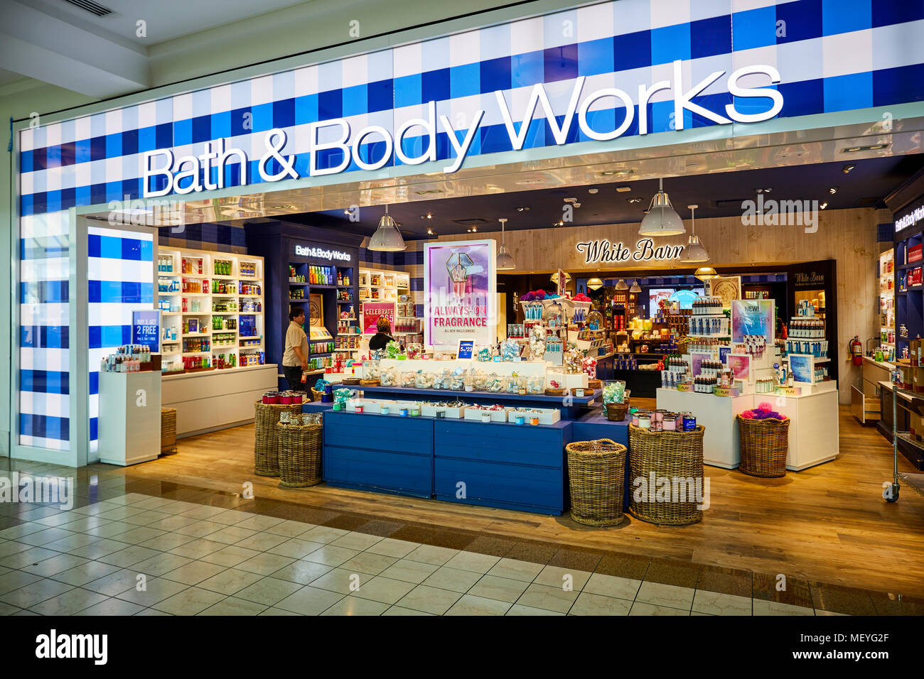 Atlanta capitale de l'état américain de Géorgie, le Bath & Body Works  magasin dans un centre commercial Lenox Square Mall avec nom de la marque  bien connue sur les magasins Photo Stock -