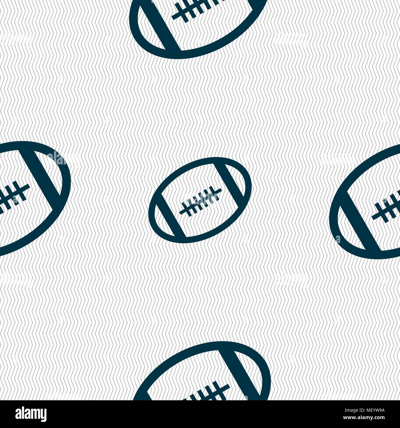 L'icône de football américain signe. Motif géométrique transparente avec la texture. Vector illustration Illustration de Vecteur