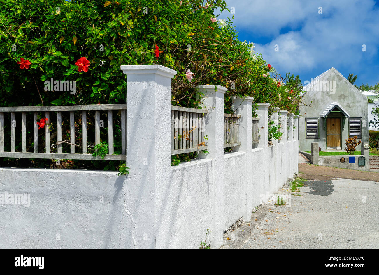 Accueil bermudien unique qui avait été administré par pilote portuaire James "Jimmy" Darrell . Il était un esclave affranchi qui ont acheté cette maison peu après avoir été fr Banque D'Images