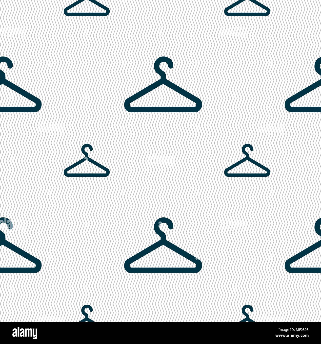 Icône cintre signe. Motif géométrique transparente avec la texture. Vector illustration Illustration de Vecteur