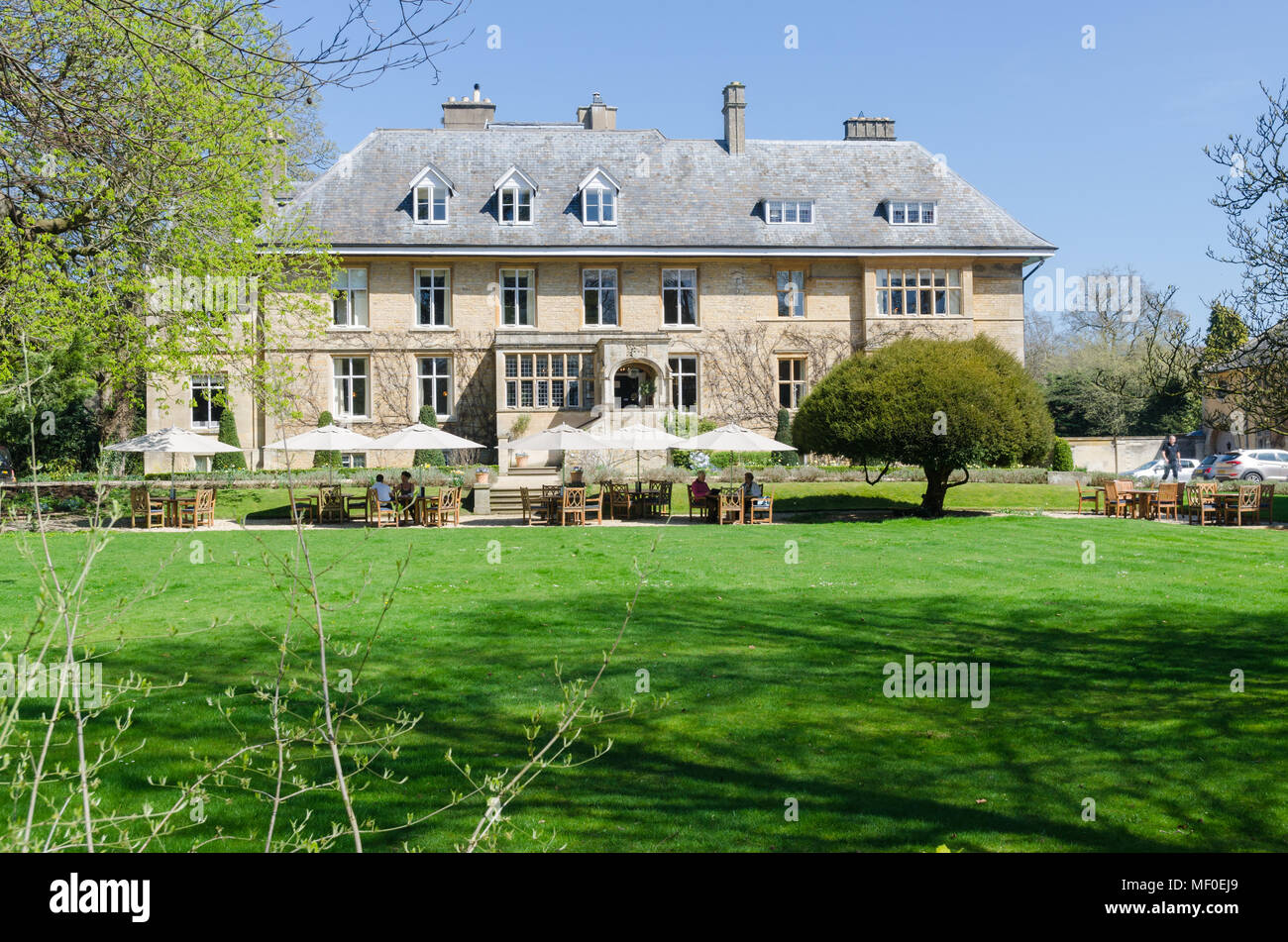 Warmind Manor House hotel de luxe et restaurant dans le joli village de Cotswold de Lower Slaughter dans le Gloucestershire, Royaume-Uni Banque D'Images