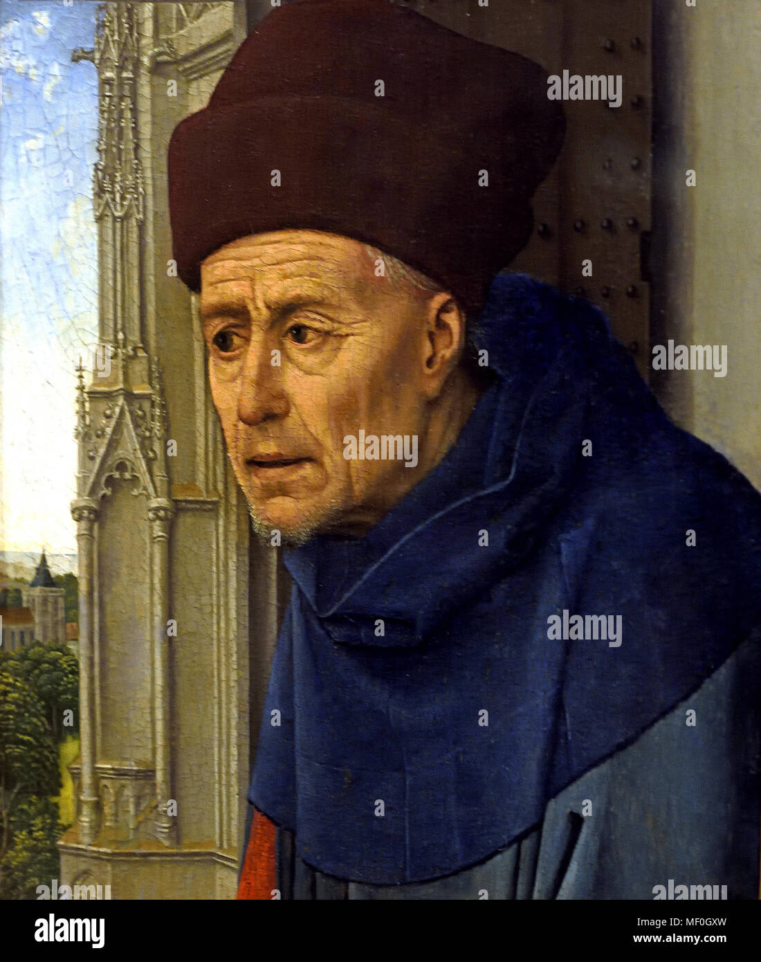 Saint Joseph 1438 par Rogier van der Weyden (1399/1400 - 1464) Bruxelles Belgique Belge Flamande ( Ce fragment a été sciés hors de la même grande comme le retable de Marie Madeleine dans la National Gallery, Londres. ) Banque D'Images Saint Joseph 1438 par Rogier van der Weyden (1399/1400 - 1464) Bruxelles Belgique Belge Flamande ( Ce fragment a été sciés hors de la même grande comme le retable de Marie Madeleine dans la National Gallery, Londres. ) Banque D'Images