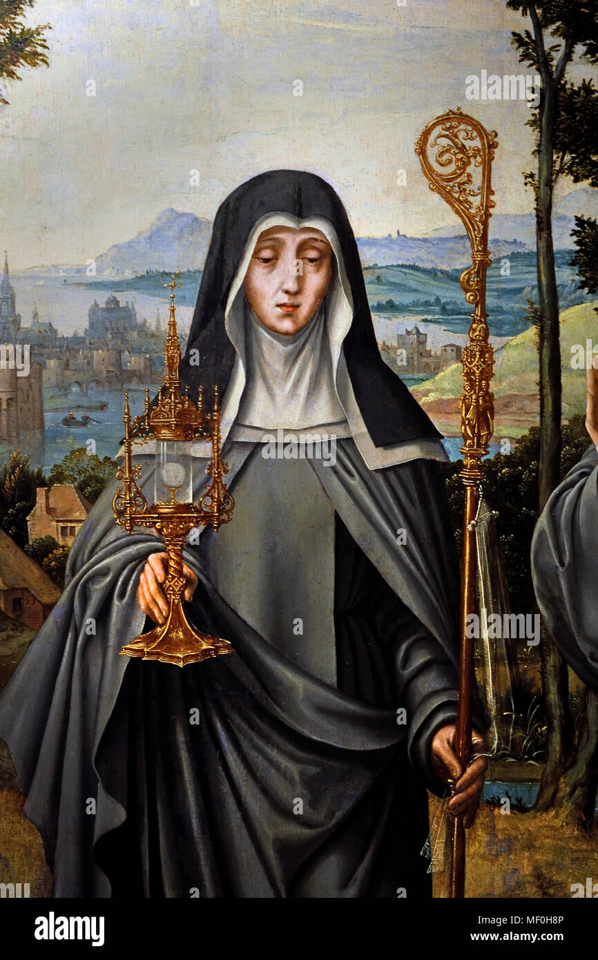 E San Francisco Santa Clara (Saint François d'assise et sainte Claire d'assise ) Mestre Desconhecido - Maître Inconnu Italie 16ème siècle . Le Portugal, le portugais, Banque D'Images