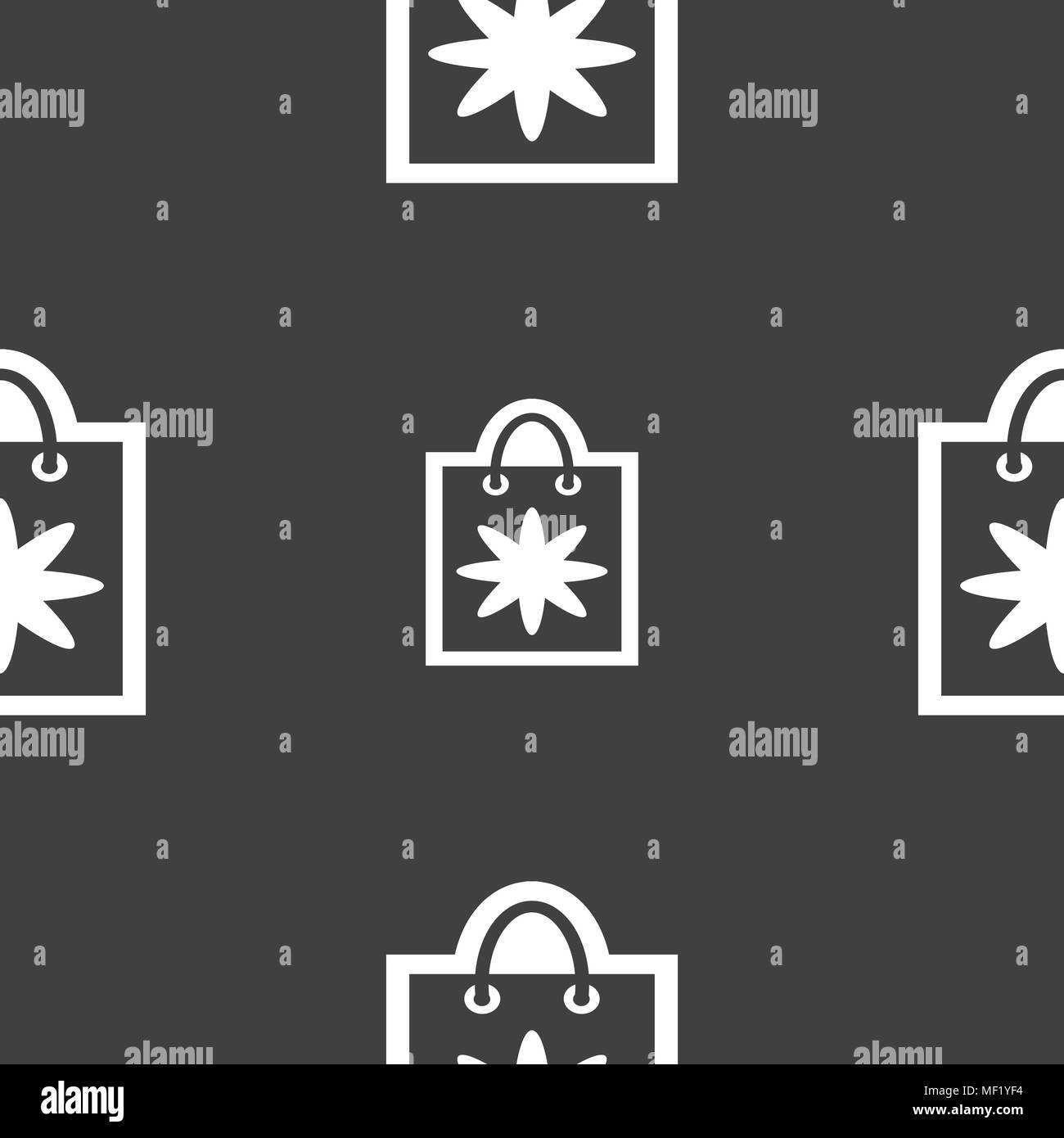 L'icône panier signe. Motif transparente sur un fond gris. Vector illustration Illustration de Vecteur