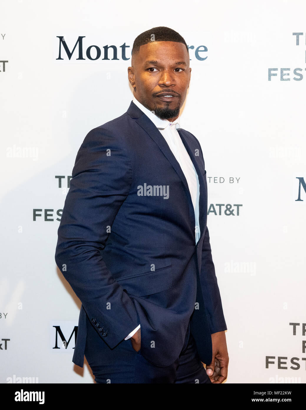 Jamie Foxx au Tribeca Film Festival arrivées tapis rouge à New York. Banque D'Images