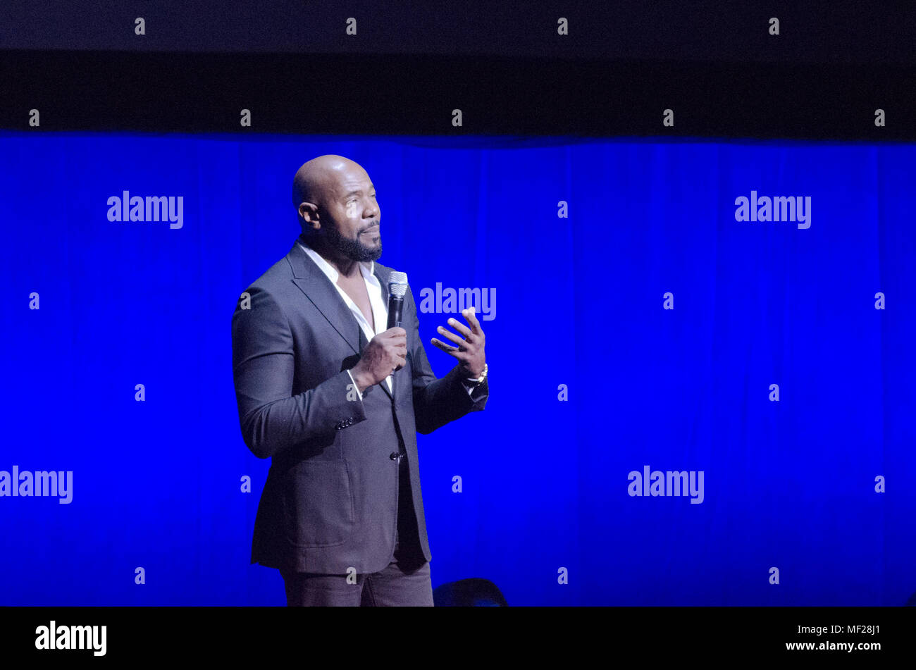 Las Vegas, USA. 24 Jan, 2011. Producteur/réalisateur Antoine Fuqua a parlé à la foule au CinemaCon sur son prochain film l'Equalizer 2 sur 23 mars 2018 à l'intérieur de Caesars Palace à Las Vegas, NV. Crédit : l'accès Photo/Alamy Live News Banque D'Images