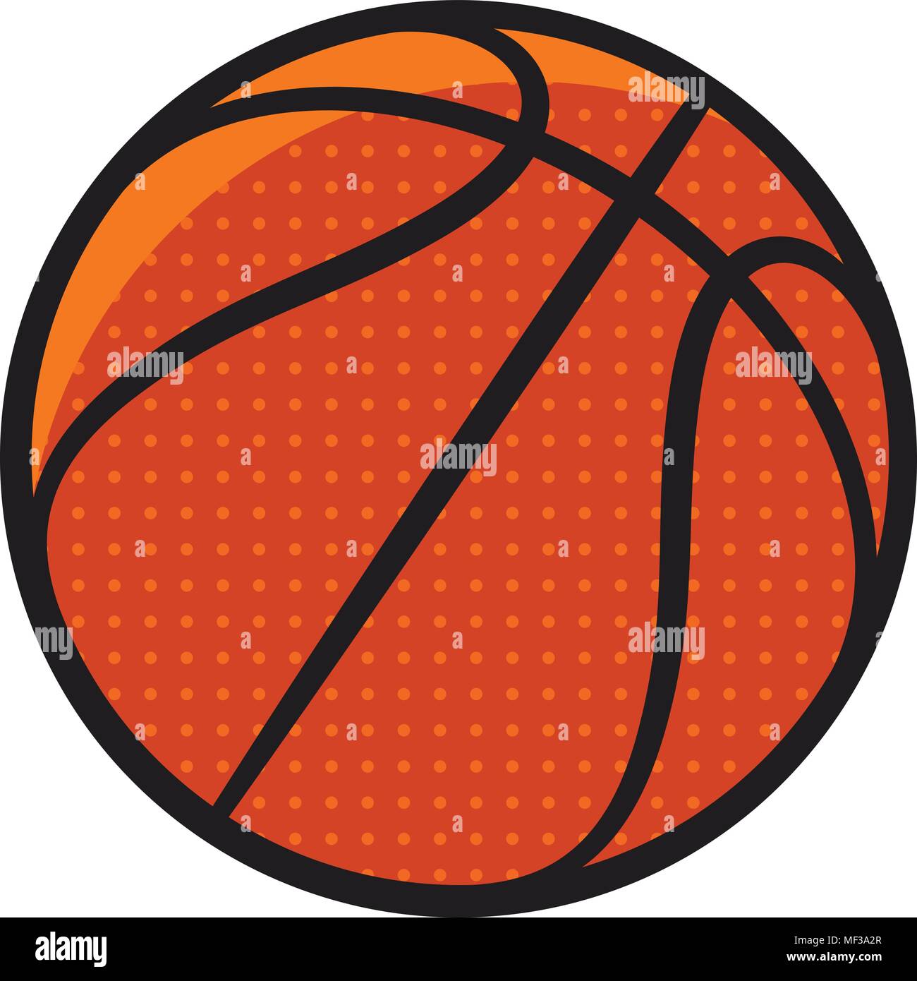 Ballon de basket-ball. Vector illustration. L'icône de basket-ball Illustration de Vecteur