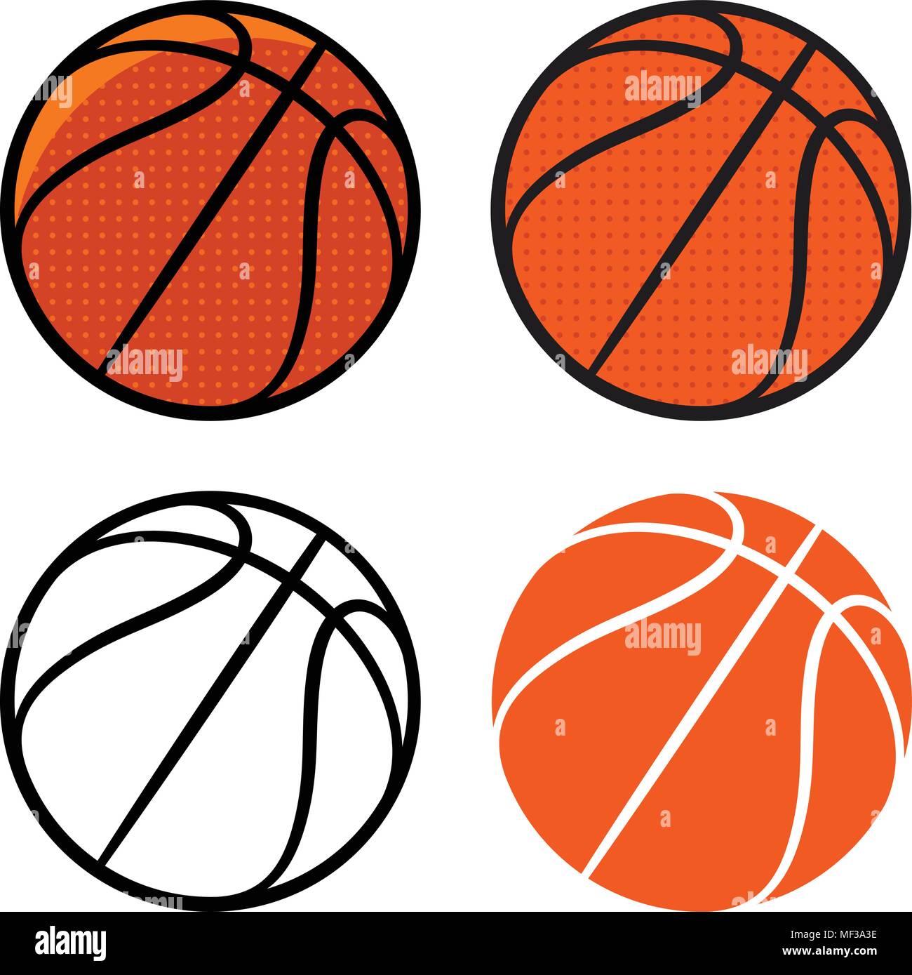 Ballon de basket-ball. Vector illustration. L'icône de basket-ball Illustration de Vecteur