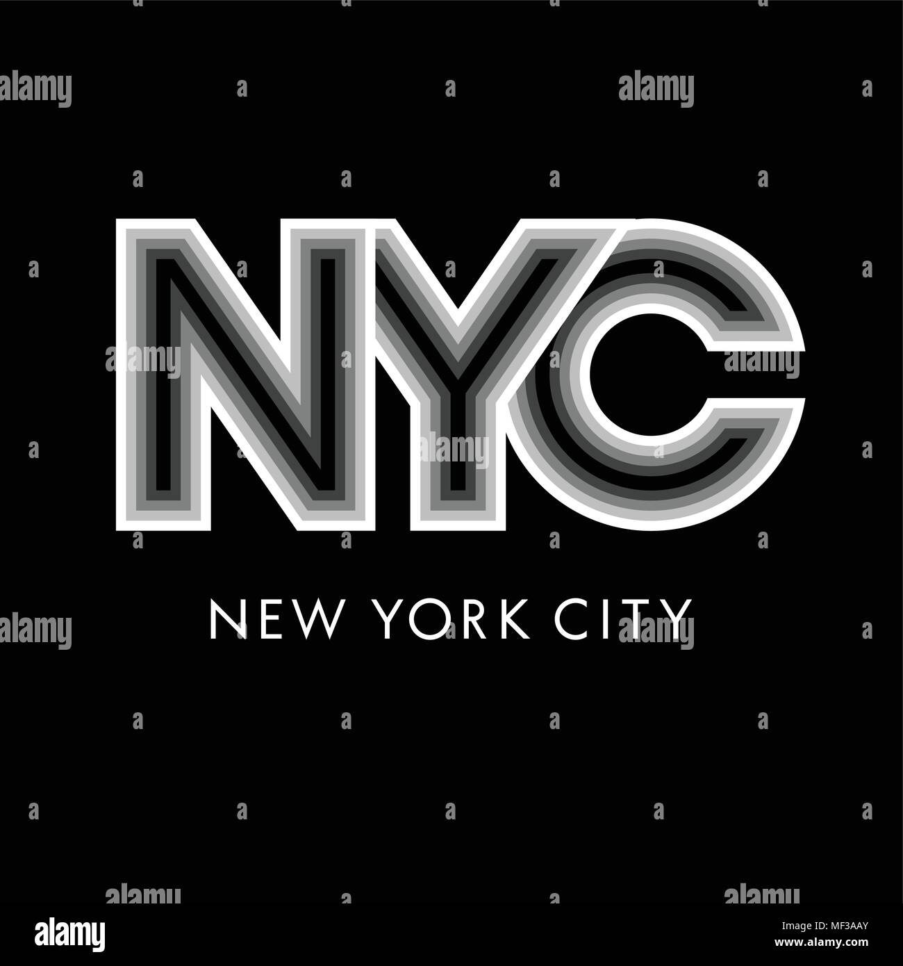 Typographie vintage New York. NYC lettrage. T-shirt graphiques. Les vecteurs. Graphiques en t Illustration de Vecteur