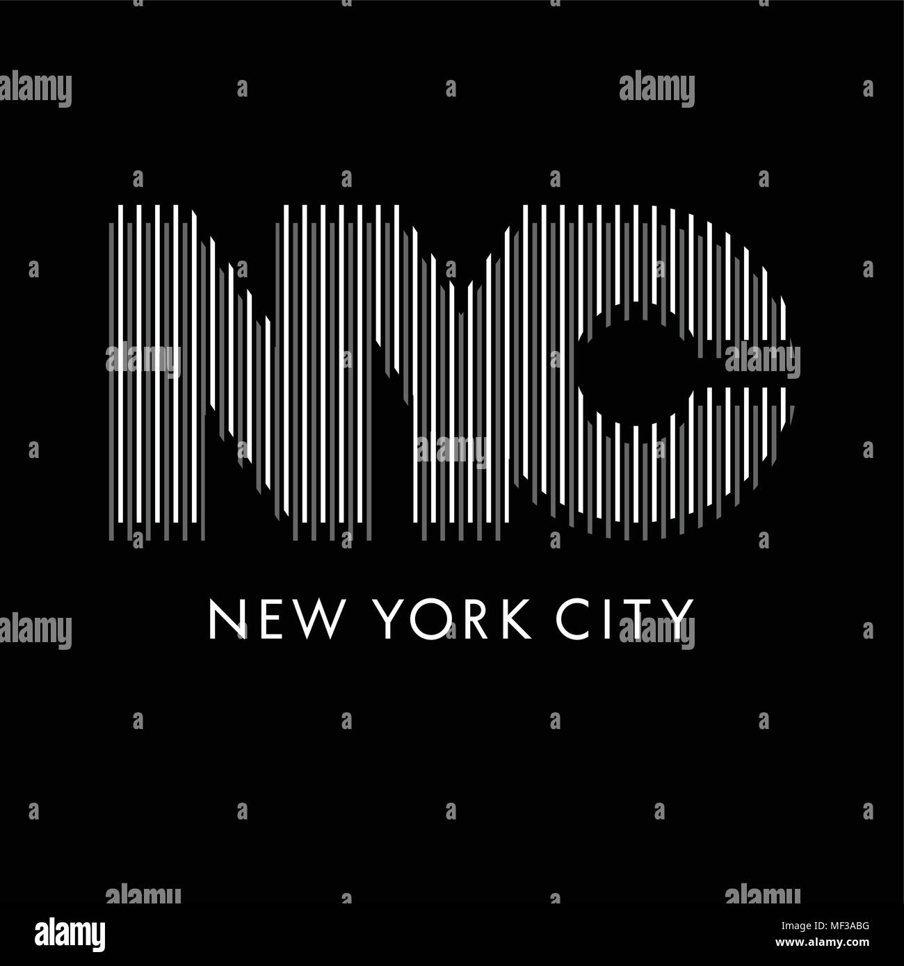 New York la typographie. NYC lettrage. T-shirt graphiques. Les vecteurs. Graphiques en t Illustration de Vecteur