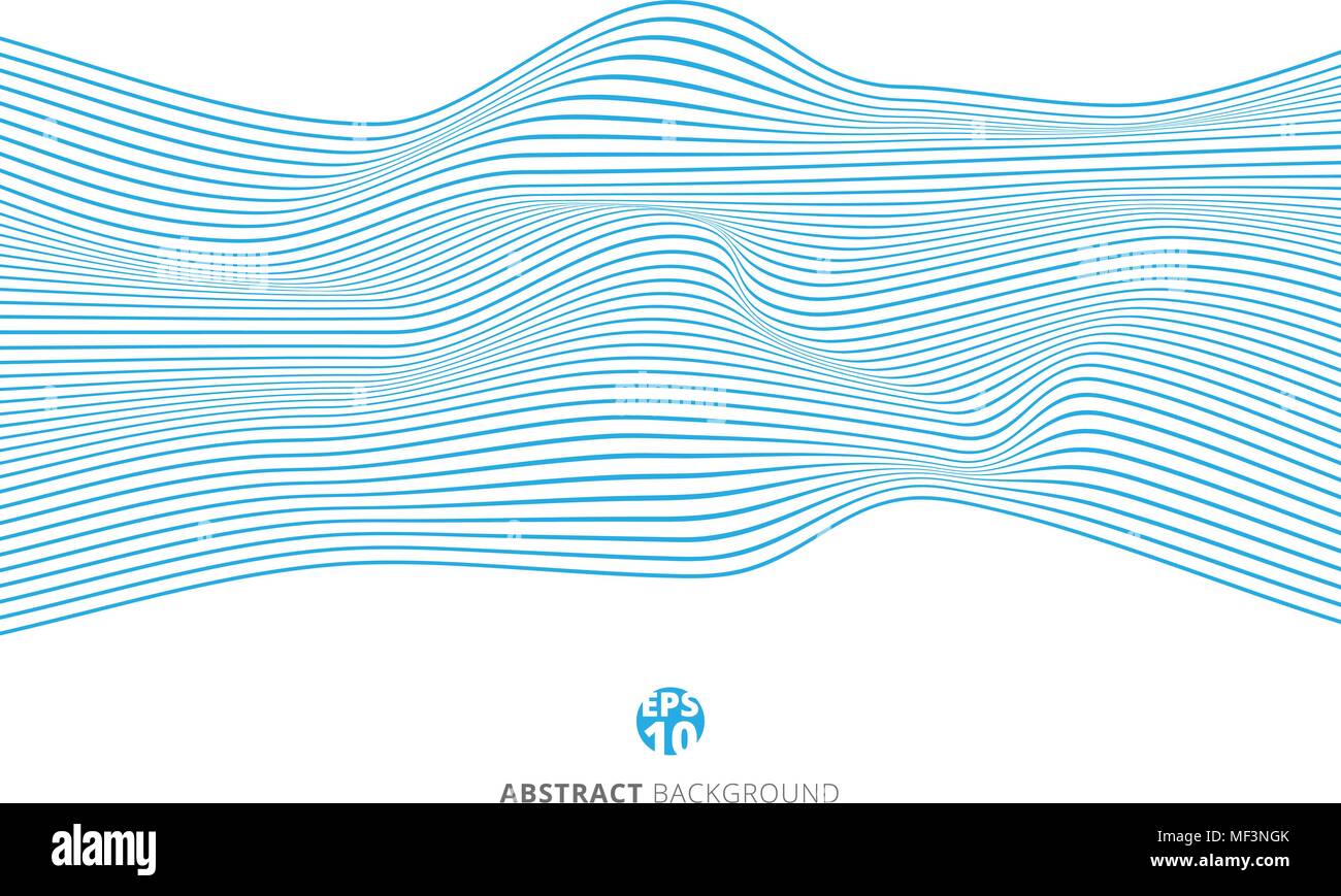 Résumé motif de vagues lignes bleues sur fond blanc. Vector illustration Illustration de Vecteur