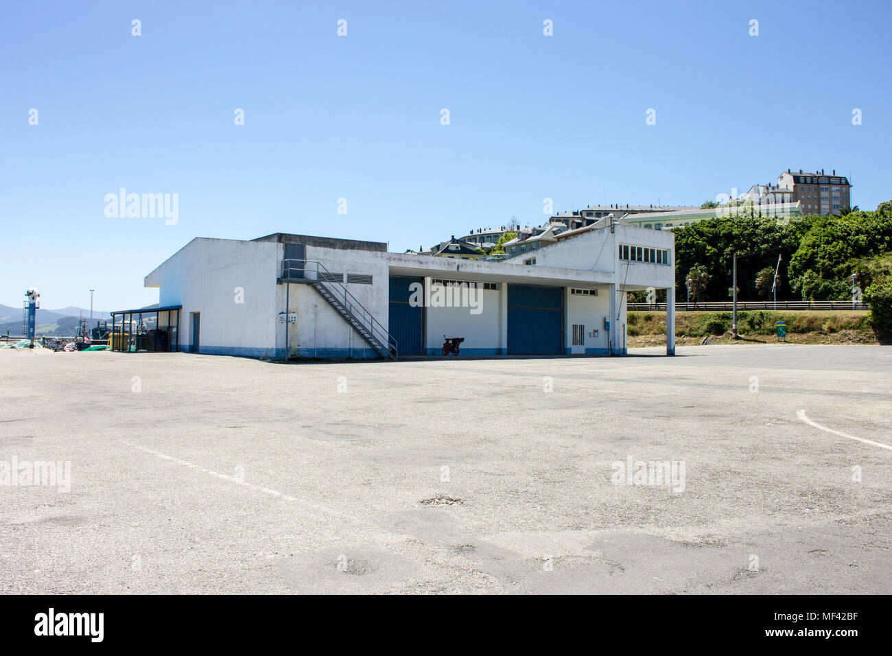 Le Port de Ribadeo dans l'estuaire d'ot, dans la limite entre les régions de Galice et Asturies, dans le Nord de l'Espagne Banque D'Images