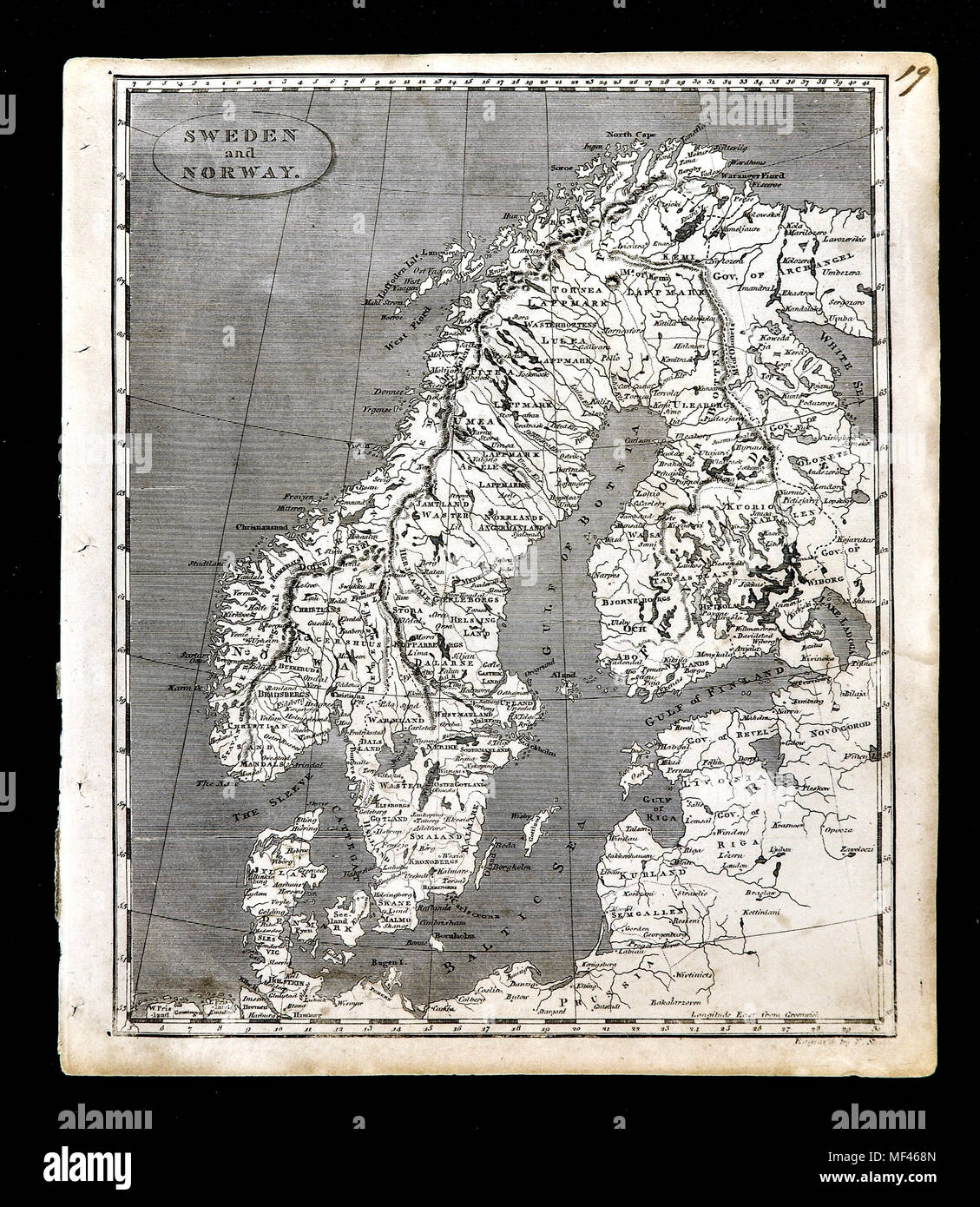 1804 Arrowsmith Site - Scandinavie - Norvège Suède Danemark Finlande - Europe Banque D'Images