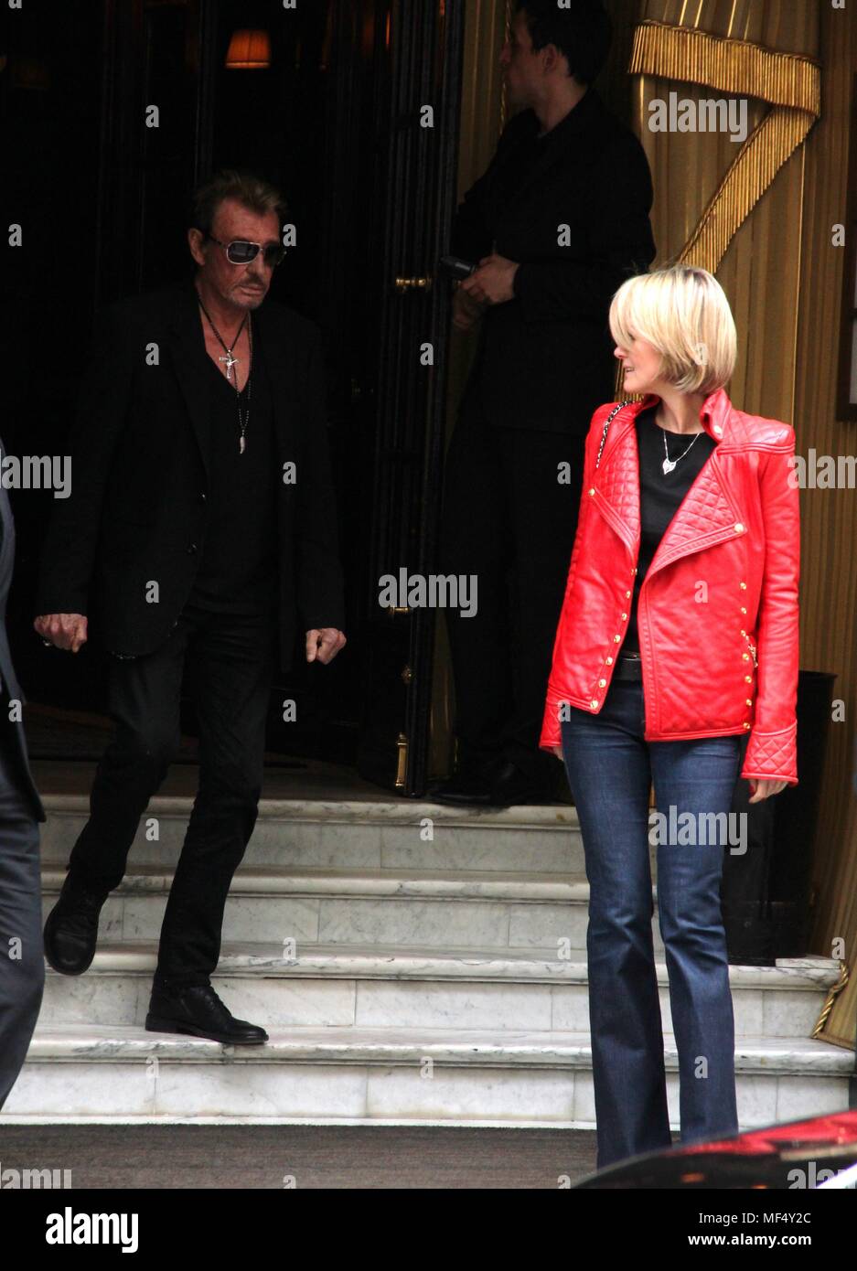 Laeticia Hallyday et Johnny Halliday Banque D'Images