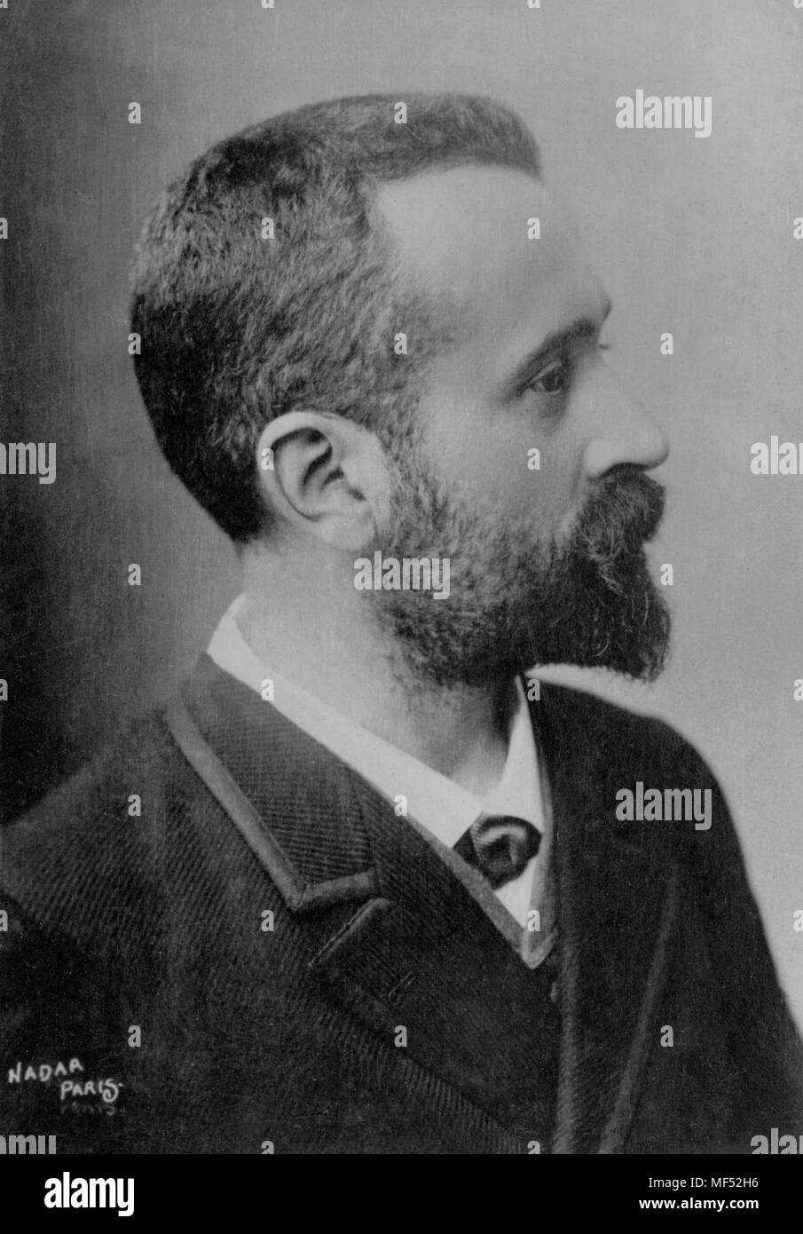 Portrait d'Alphonse Bertillon ( 1853 -1914 ) - photographie par Paul Nadar ( 1856 - 1939 ) Banque D'Images