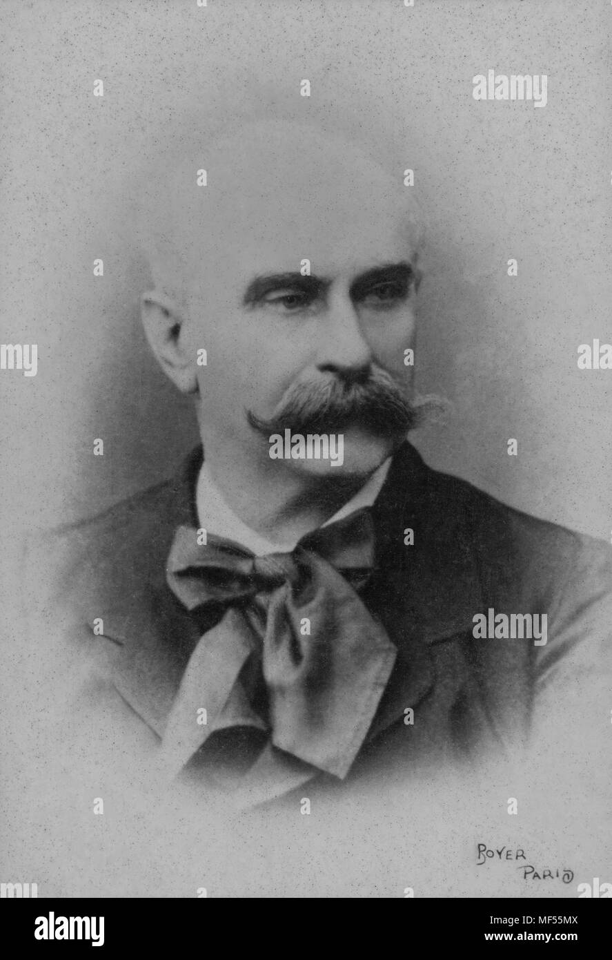 Portrait d'Emile Ernest Reyer ( 1823 - 1909 ) compositeur français - photographie par Jacques Boyer Banque D'Images