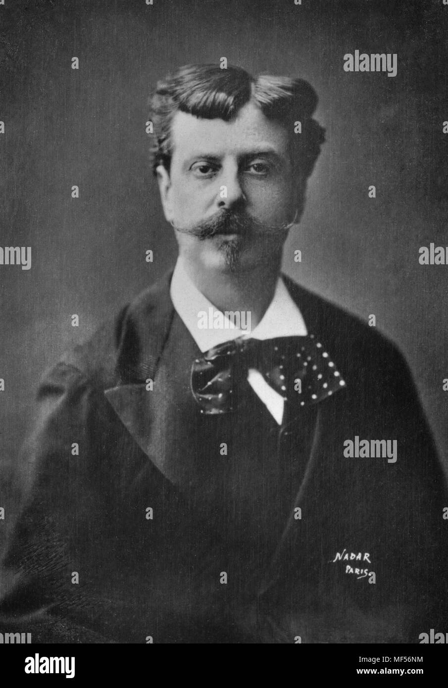 Portrait d'Alphonse de Neuville ( 1836 - 1885 ) peintre français - photographie par Paul Nadar ( 1856 - 1939 ) Banque D'Images