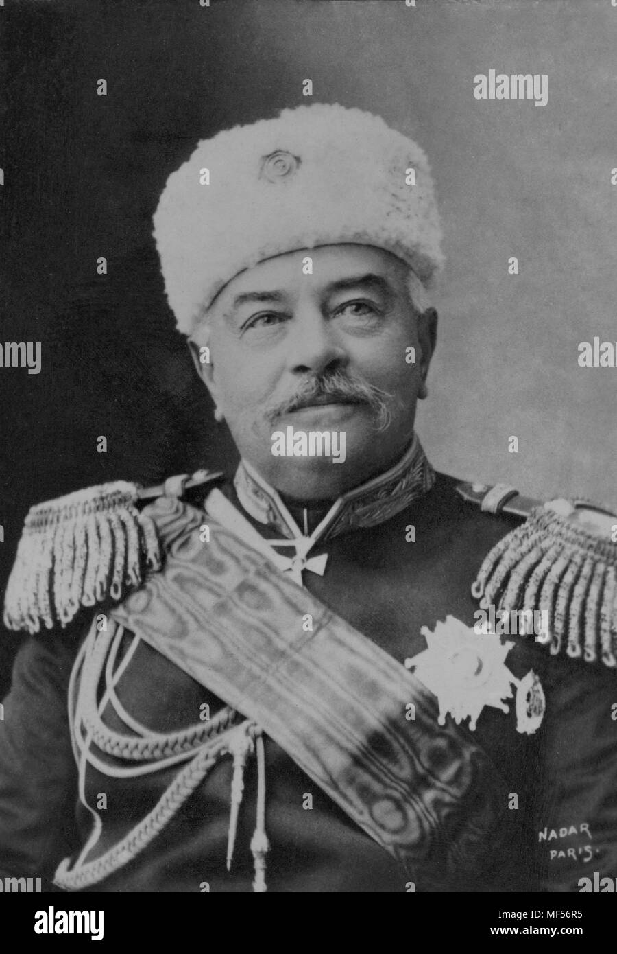 Portrait du général russe Dagromiroff ( 1830 - 1905 ) - photographie par Paul Nadar ( 1856 - 1939 ) Banque D'Images