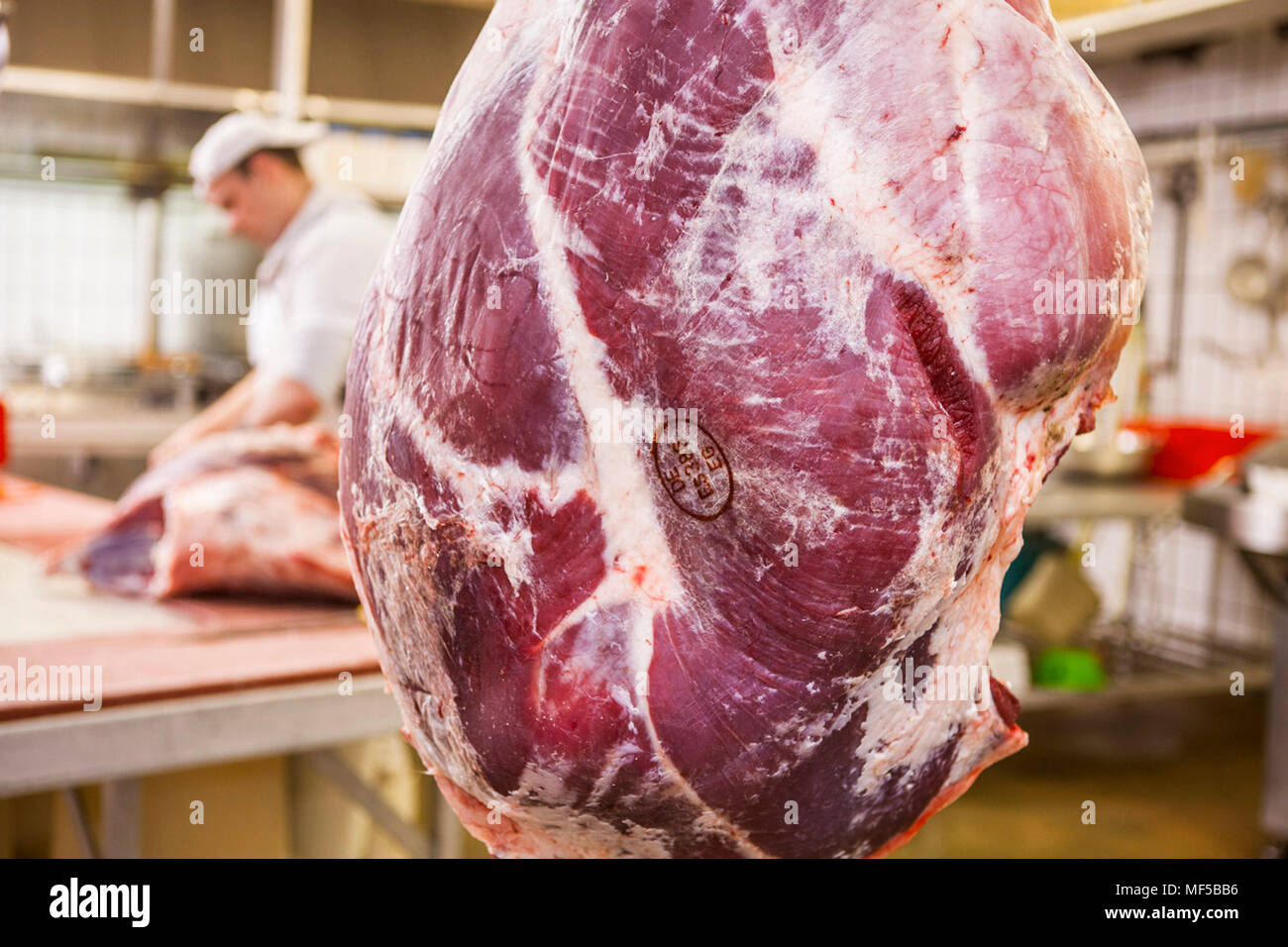 Et la viande de boucherie en boucherie Banque D'Images