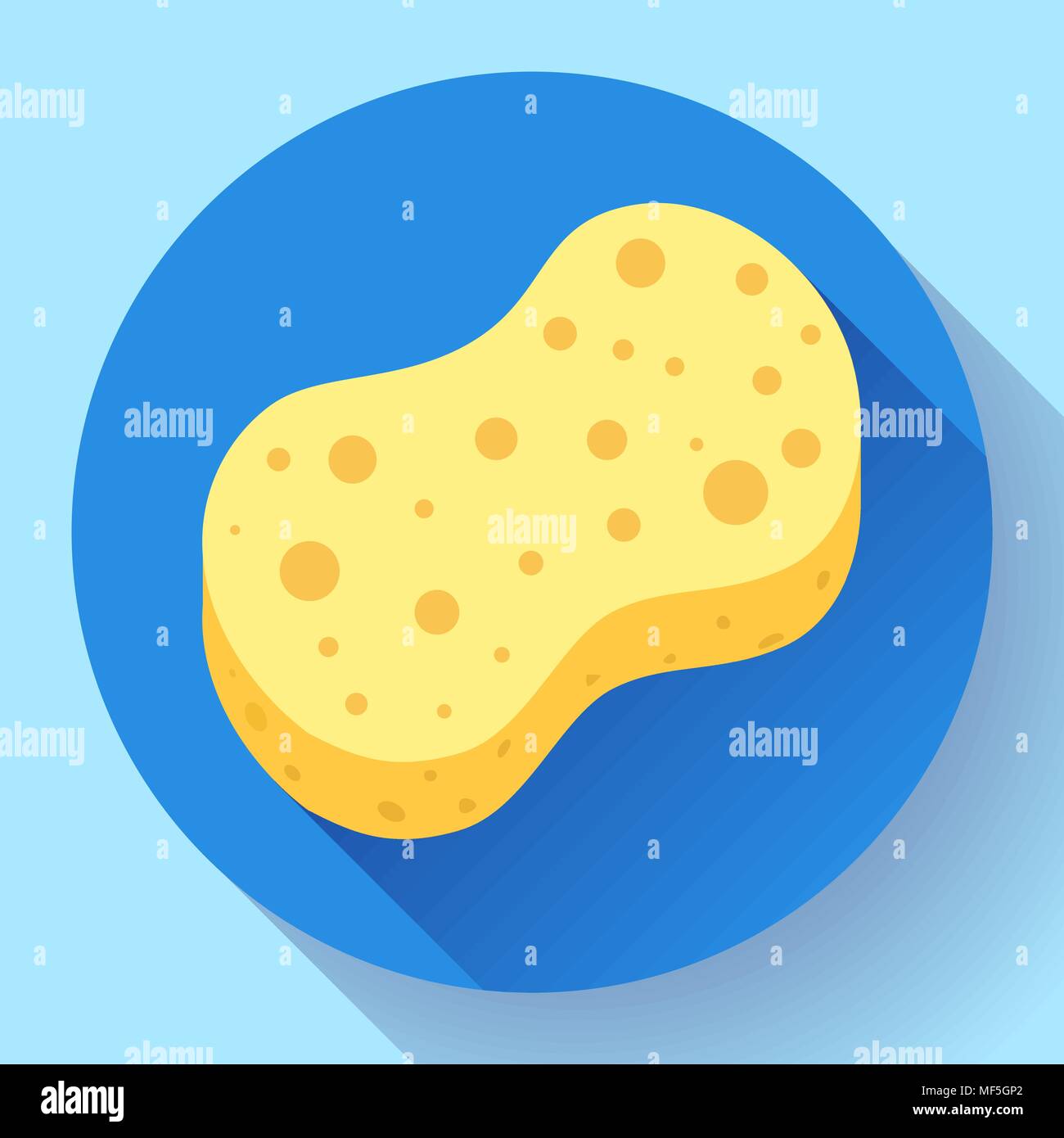 L'icône jaune cartoon éponge de douche. Illustration pour la conception web et mobile Illustration de Vecteur