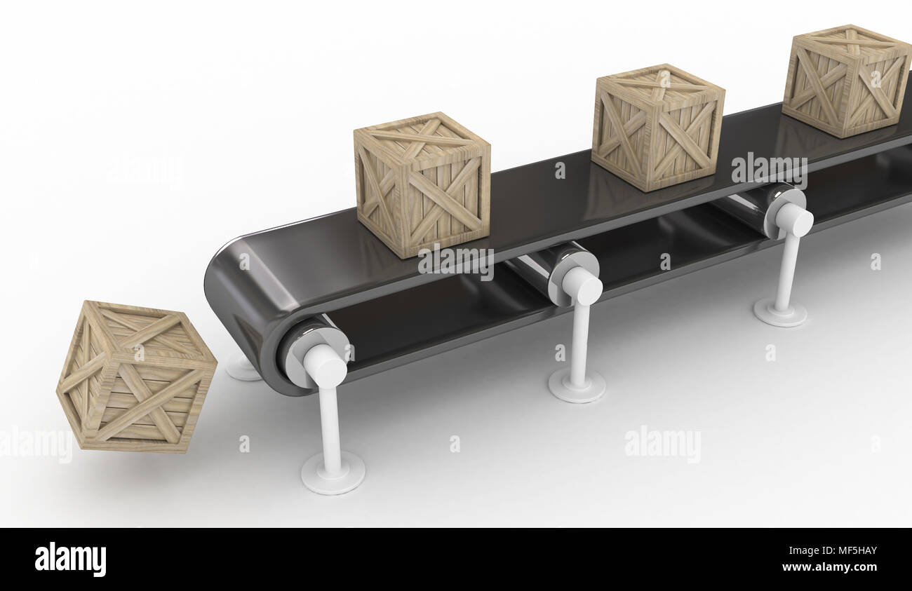 Symbolisant la bande de caisses en bois, fabrication de biens isolés Banque D'Images