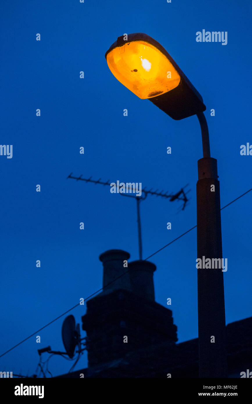 Lampe de rue / Éclairage / Feux / lampes de sodium, une technologie qui sera bientôt remplacé par des LED. (96) Banque D'Images