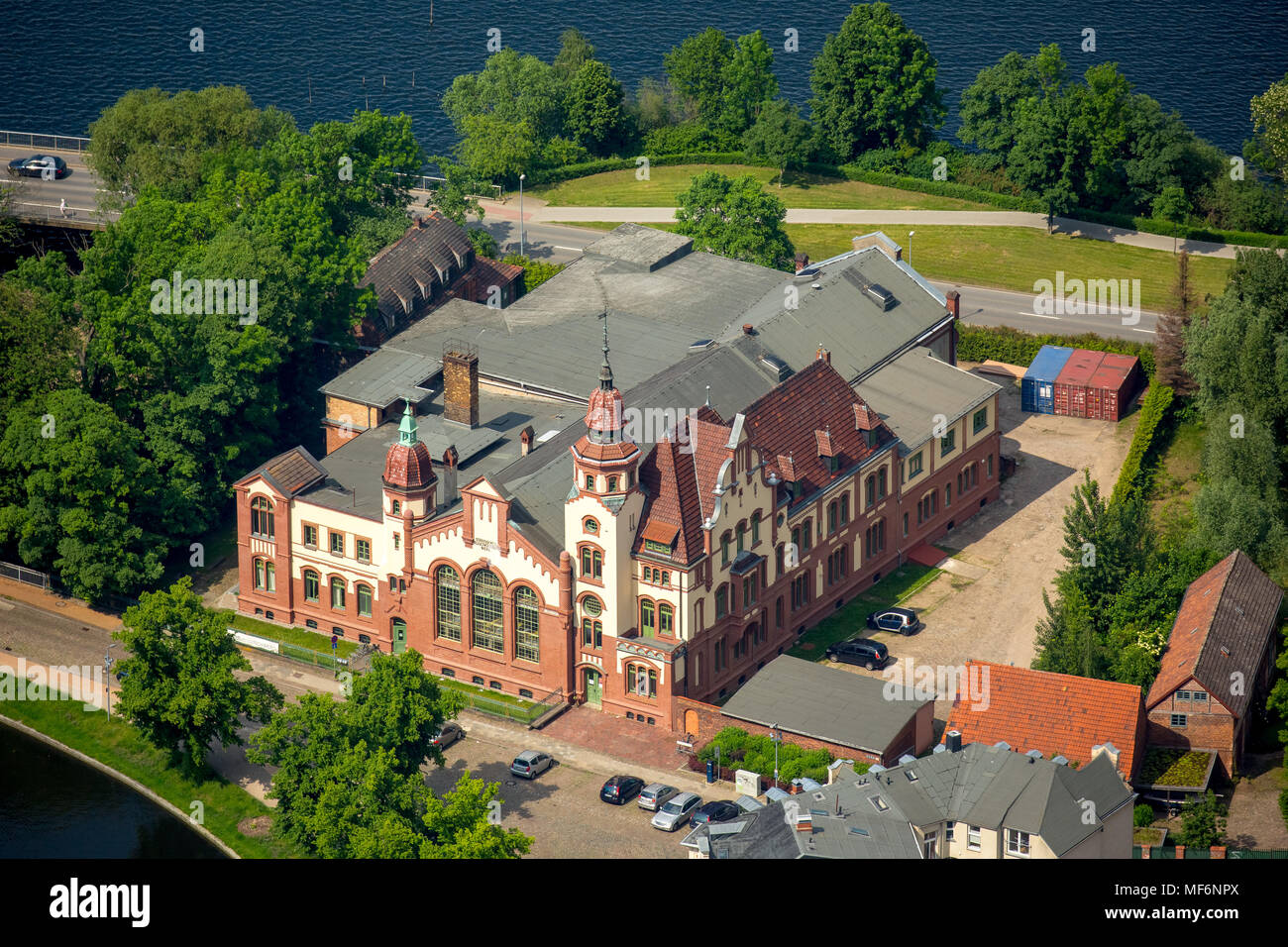 Schwerin historique de l'électricité, Schwerin, Mecklembourg-Poméranie-Occidentale, Allemagne Banque D'Images
