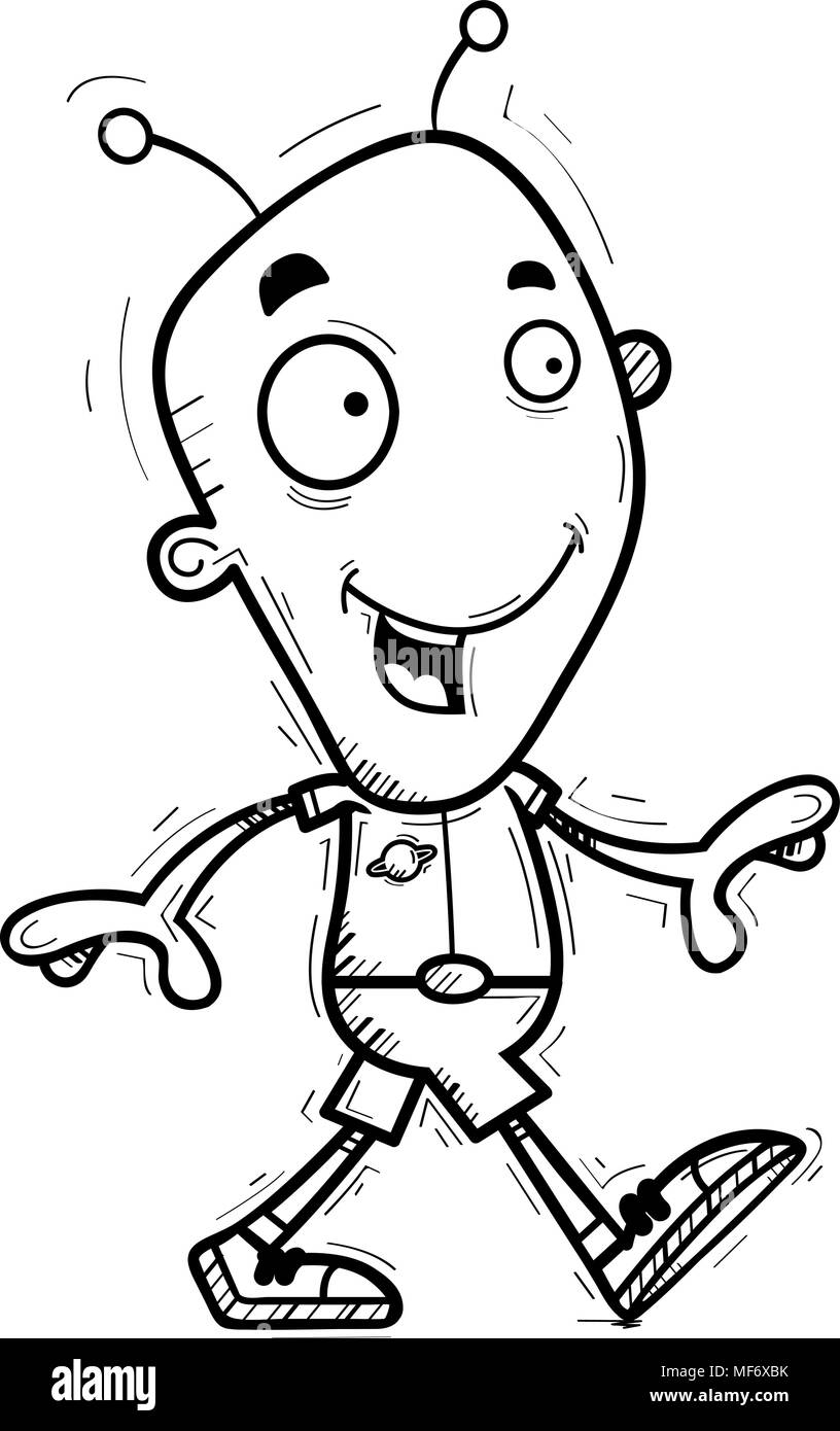 Illustration d'une caricature d'un étranger man walking. Illustration de Vecteur