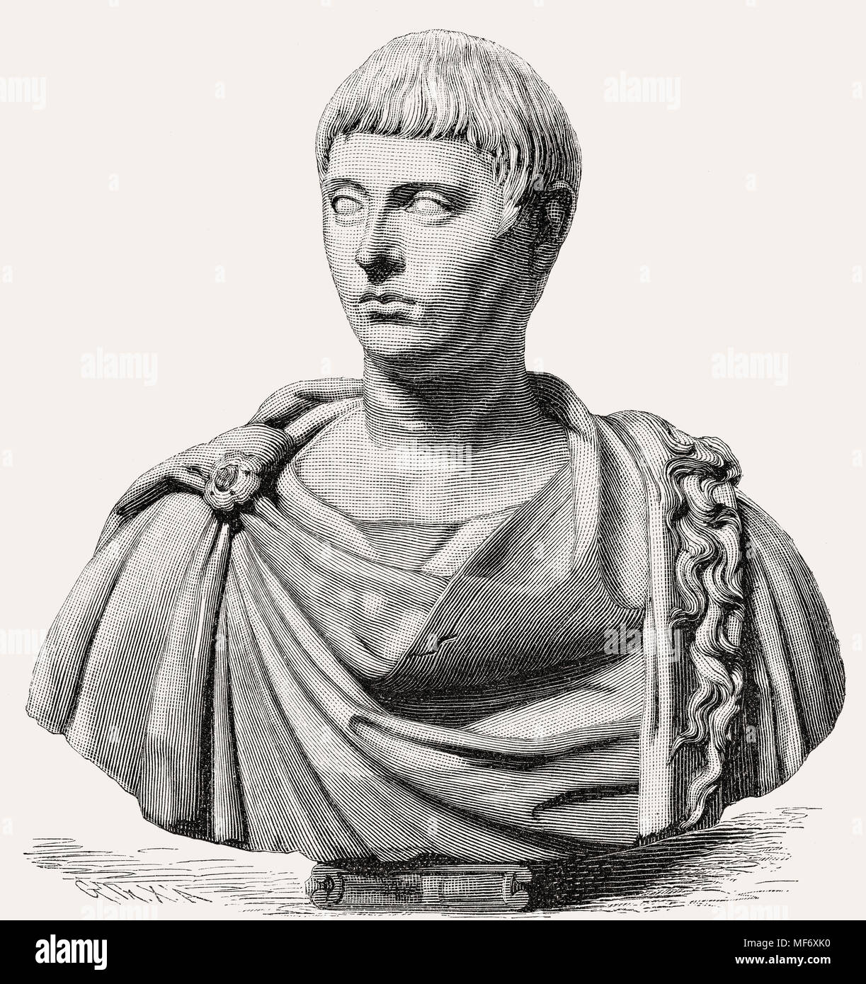 Elagabalus ou Heliogabalus, ch. 203 - 222, empereur romain de 218 à 222 Banque D'Images