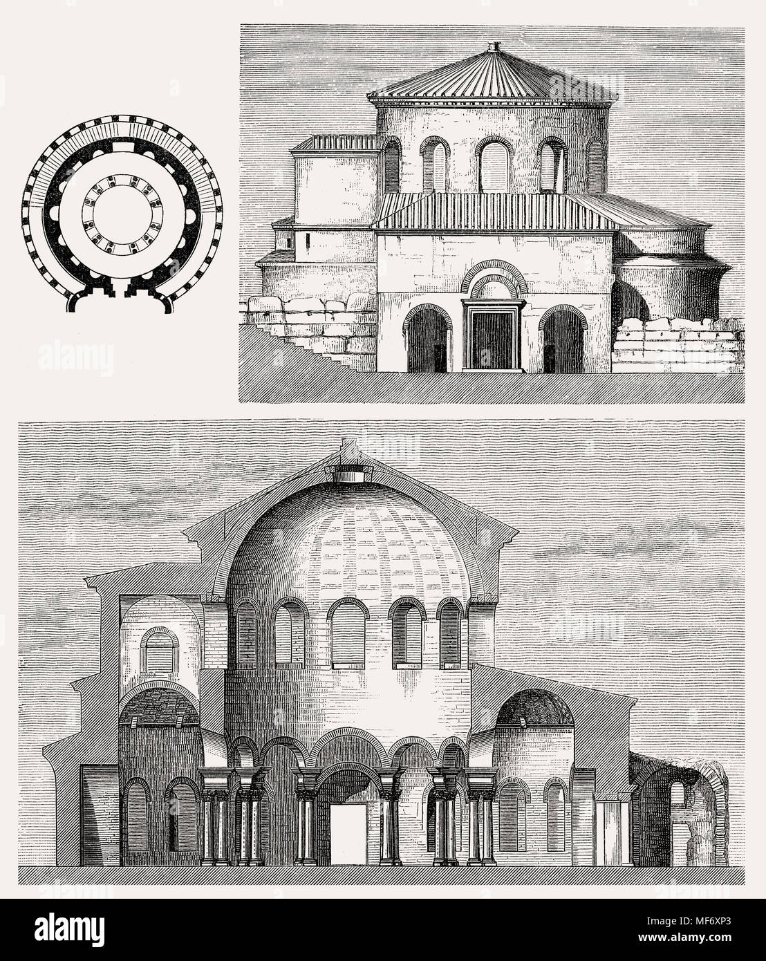 Santa Costanza, un 4ème siècle, l'église de Rome, Italie Banque D'Images