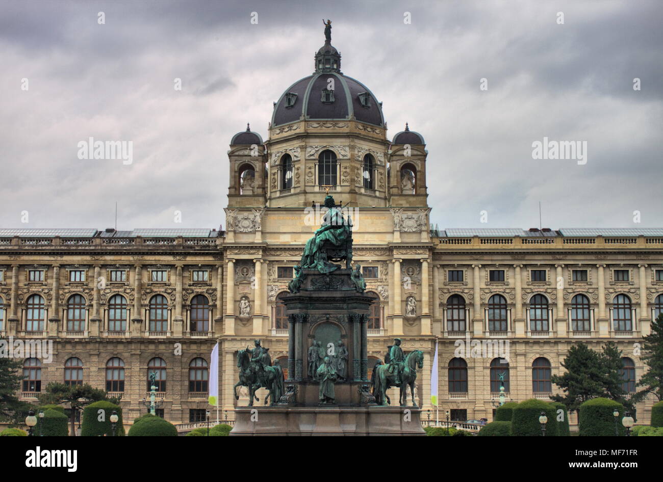 Maria Theresa monument situé en face de l'histoire de l'Art Museum de Vienne, Autriche Banque D'Images