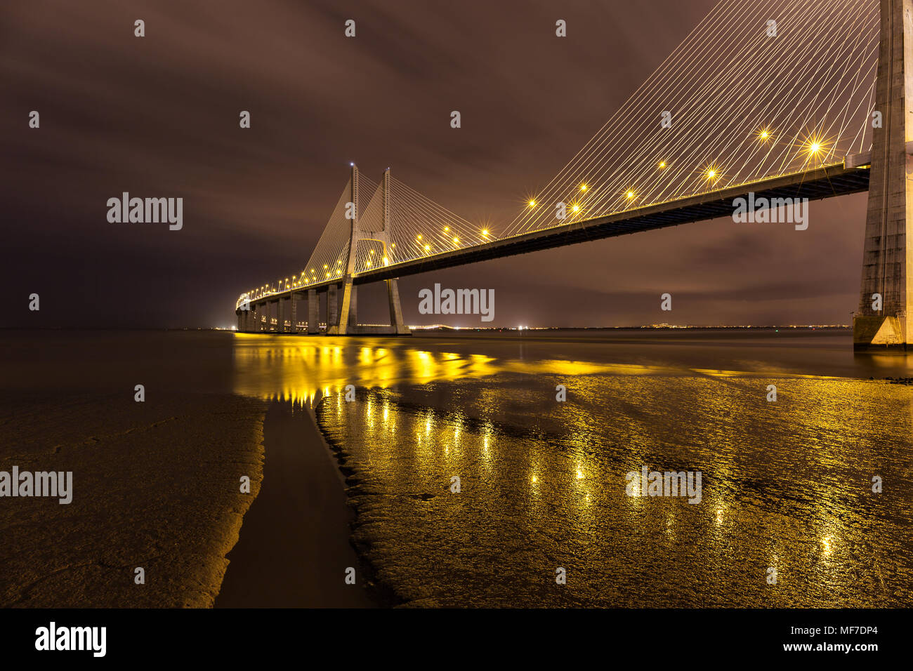 Pont Vasco da Gama Lisbonne Banque D'Images