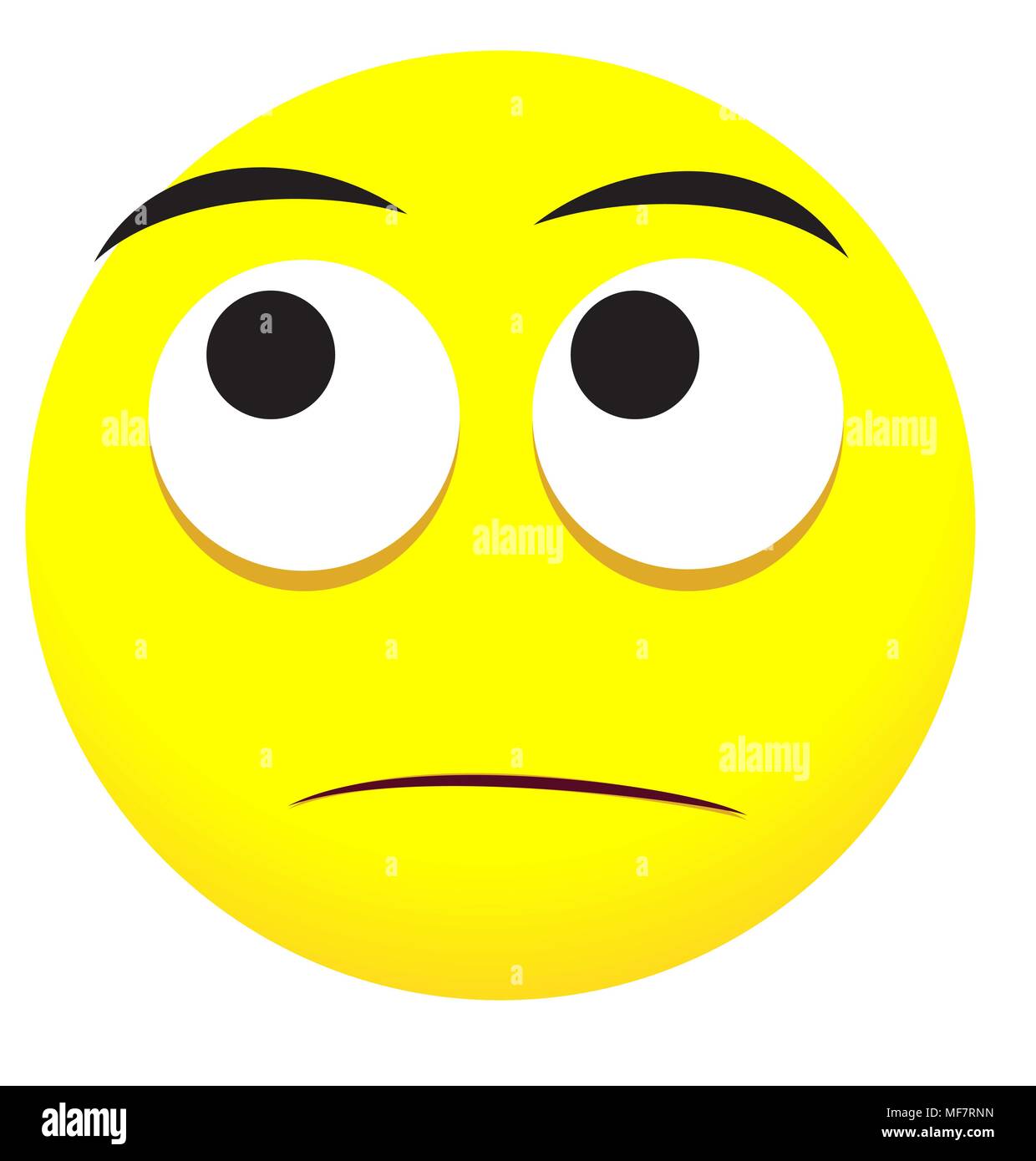 Avec l'icône Emoji icône isoler visages émotionnels Illustration de Vecteur