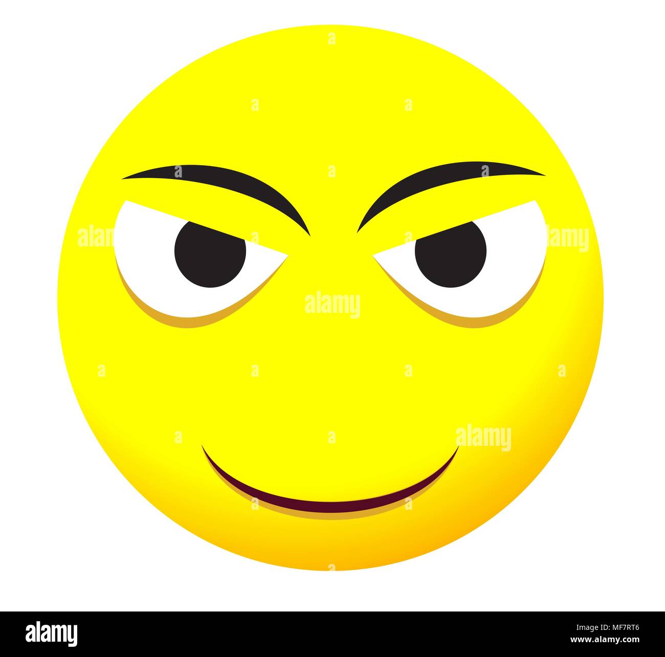 Avec l'icône Emoji visages émotionnels Illustration de Vecteur