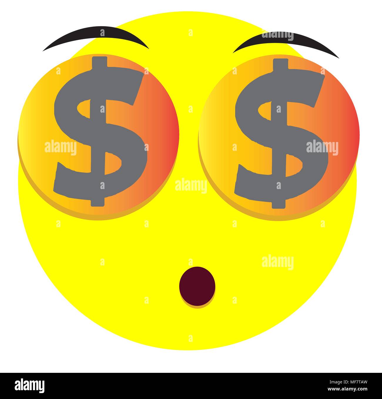 Avec l'icône Emoji visages émotionnels Illustration de Vecteur