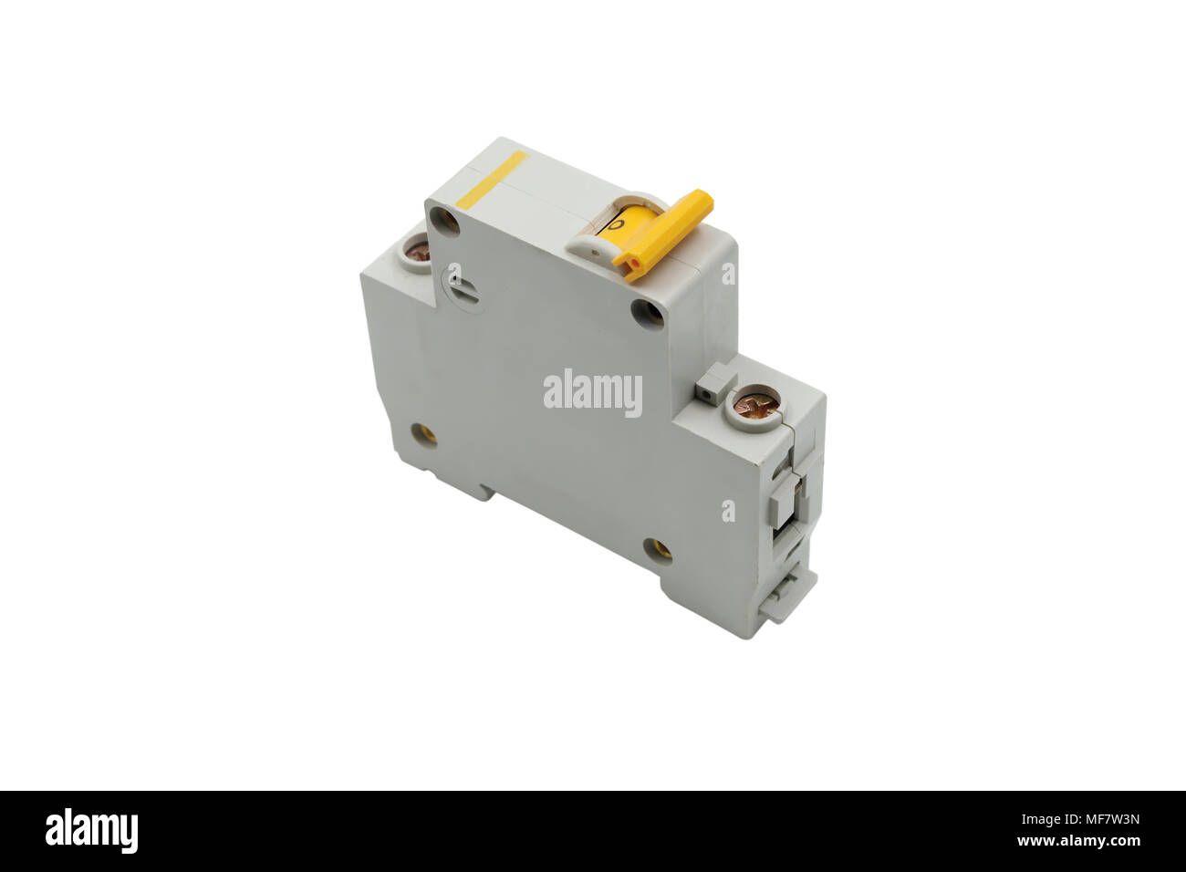 Coupe-circuit électrique. Isolé sur fond blanc. Banque D'Images