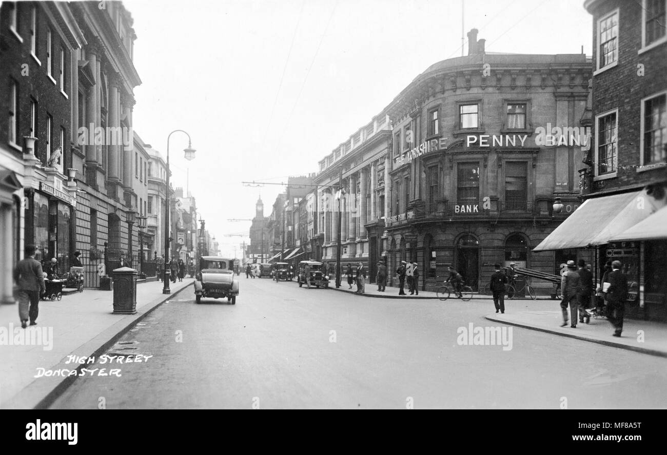 High Street Doncaster Banque D'Images