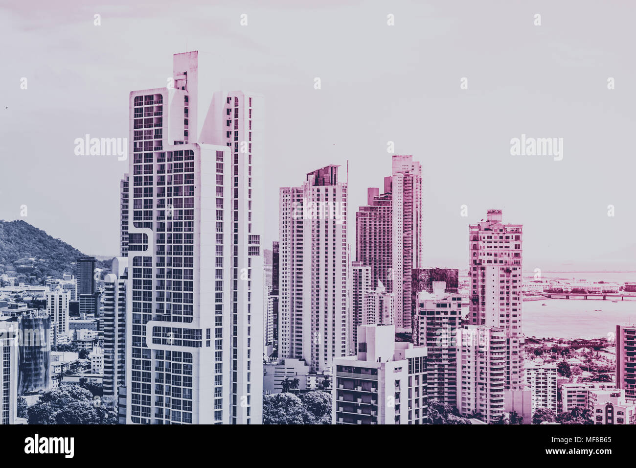 Concept immobilier , ville moderne et de construction de gratte-ciel cityscape aerial Banque D'Images