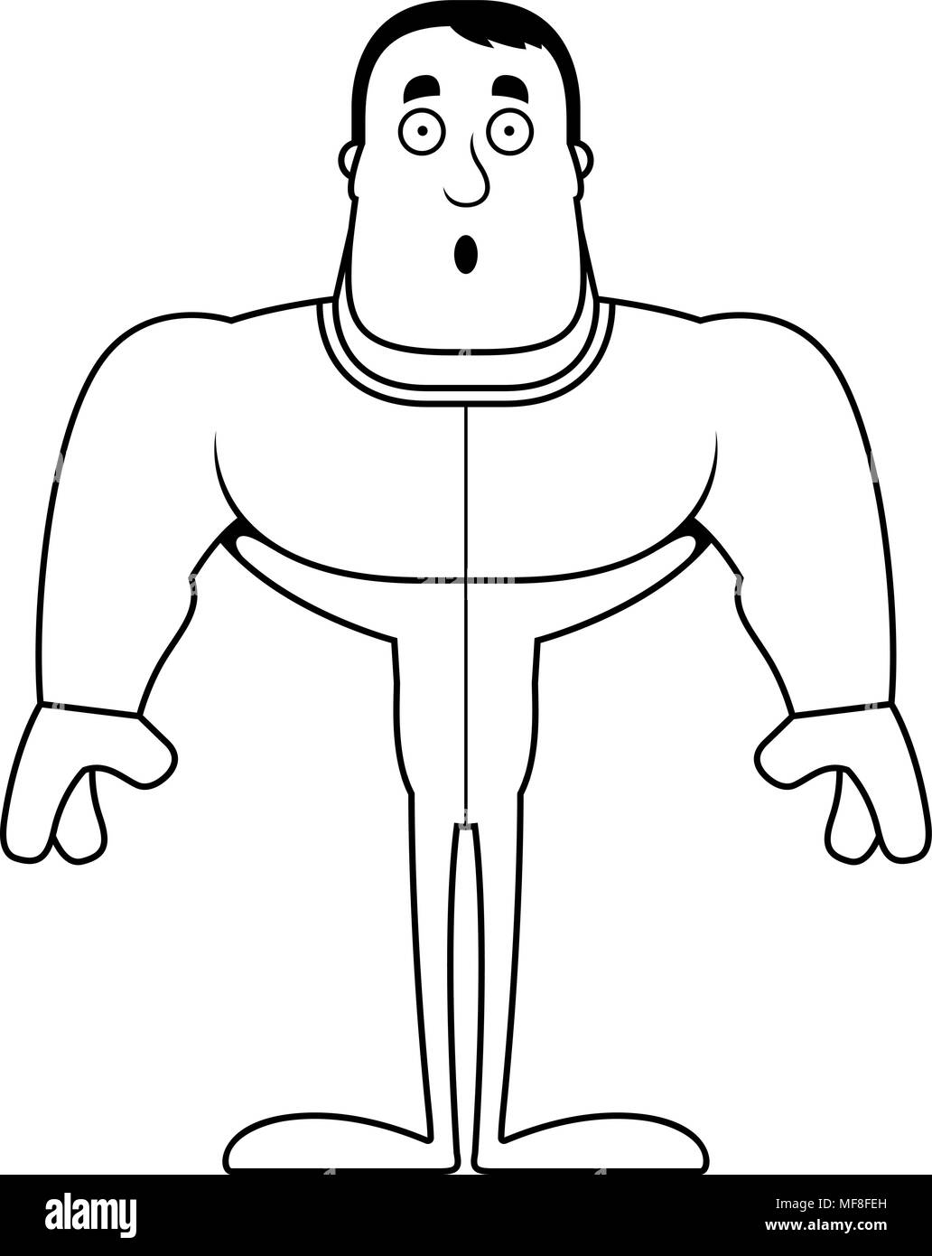 Un dessin animé à l'homme surpris en pyjama Image Vectorielle Stock - Alamy