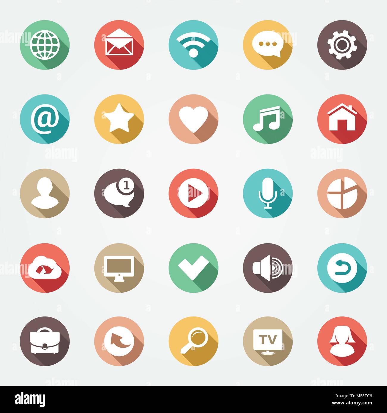 Simple web icons set. Icônes Web universel pour utilisation dans l'interface utilisateur web et mobile. Vector illustration. Illustration de Vecteur