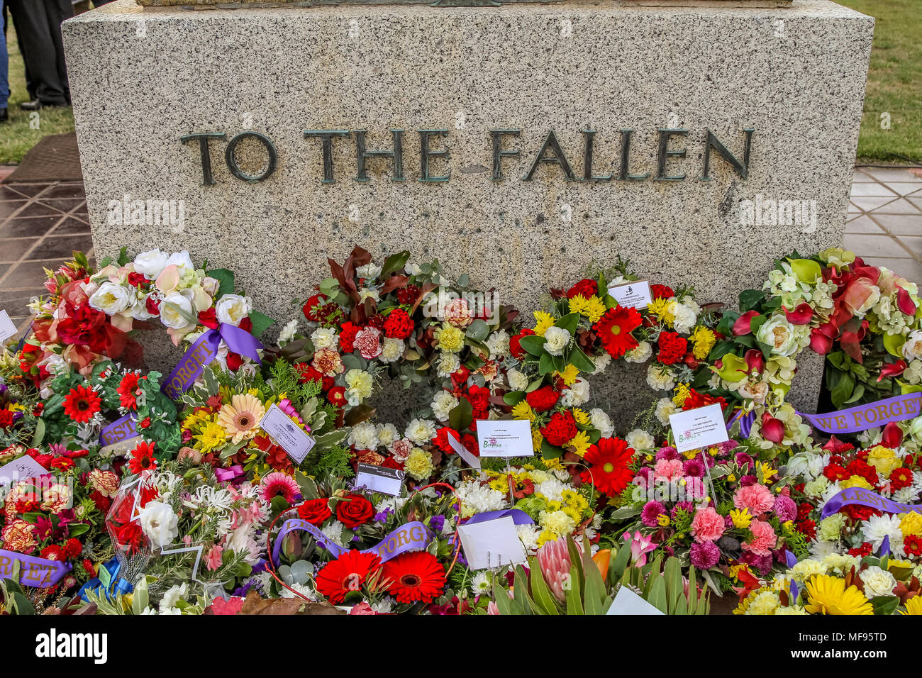Ballarat, Victoria, Australie. 25 avril 2018. Les cérémonies de l'Anzac Day dans toute la région de Ballarat - 2018 marque le 103e anniversaire de l'Australian and New Zealand atterrissage sur les forces de Gallipoli pendant la Première Guerre mondiale. Credit : brett keating/Alamy Live News Banque D'Images